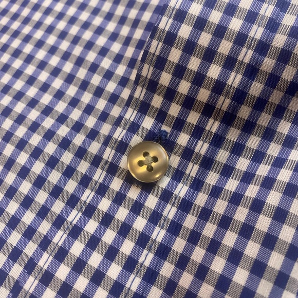Van Heusen Casual Men Button Up Shirt Long Sleeve Blue White Size XL - Picture 7 of 12